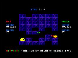 In game image of Memotron on the Amstrad CPC.