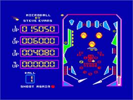 In game image of Microball on the Amstrad CPC.