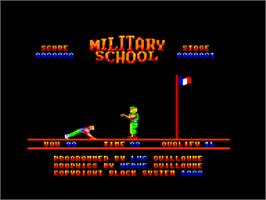 In game image of Military School on the Amstrad CPC.