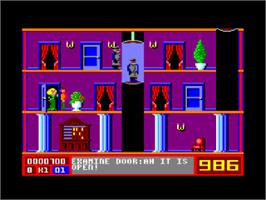 In game image of Mission Elevator on the Amstrad CPC.
