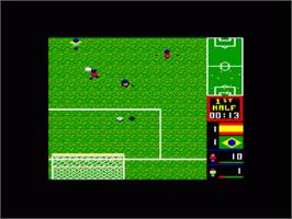 In game image of Mundial de Fútbol on the Amstrad CPC.