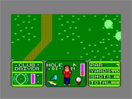In game image of Nick Faldo Plays The Open on the Amstrad CPC.