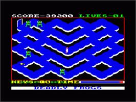 In game image of Nightmare Maze on the Amstrad CPC.