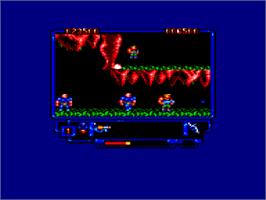 In game image of Ninja Warriors, The on the Amstrad CPC.