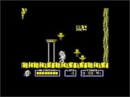In game image of Nodes of Yesod on the Amstrad CPC.