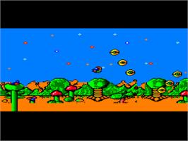 In game image of Out Of This World (2016) on the Amstrad CPC.