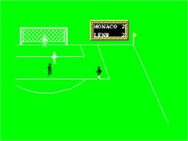 In game image of Peter Shilton's Handball Maradona on the Amstrad CPC.