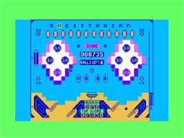 In game image of Pinball Wizard on the Amstrad CPC.