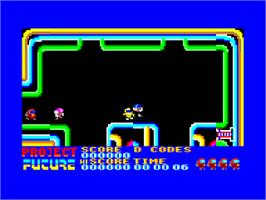 In game image of Project Future on the Amstrad CPC.