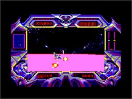 In game image of Purple Saturn Day on the Amstrad CPC.
