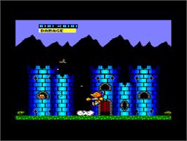 In game image of Ramparts on the Amstrad CPC.