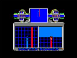 In game image of Raster Runner on the Amstrad CPC.