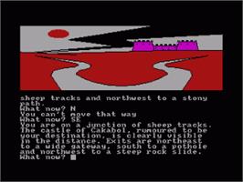 In game image of Red Moon on the Amstrad CPC.