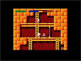 In game image of Rick Dangerous on the Amstrad CPC.