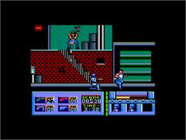 In game image of Robocop on the Amstrad CPC.