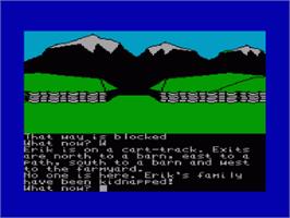 In game image of Saga of Erik the Viking on the Amstrad CPC.