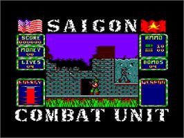 In game image of Saigon Combat Unit on the Amstrad CPC.