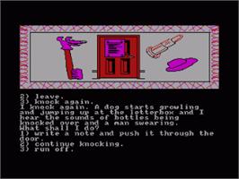 In game image of Secret Diary of Adrian Mole on the Amstrad CPC.