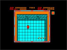 In game image of Shackled on the Amstrad CPC.