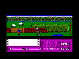 In game image of Short Circuit on the Amstrad CPC.