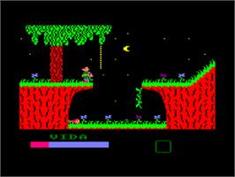 In game image of Sir Fred on the Amstrad CPC.