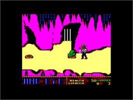 In game image of Skull & Crossbones on the Amstrad CPC.