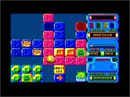 In game image of Skweek on the Amstrad CPC.