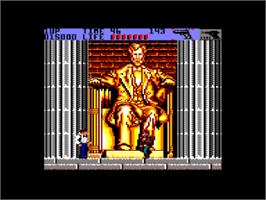In game image of Sly Spy on the Amstrad CPC.