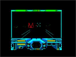 In game image of Starglider on the Amstrad CPC.