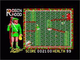 In game image of Super Robin Hood on the Amstrad CPC.