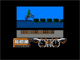 In game image of Super Scramble Simulator on the Amstrad CPC.