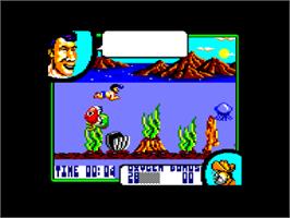 In game image of Super Sports - The Olympic Challenge on the Amstrad CPC.