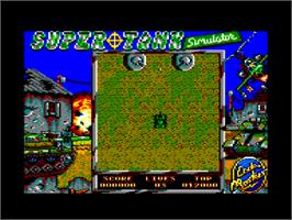 In game image of Super Tank Simulator on the Amstrad CPC.