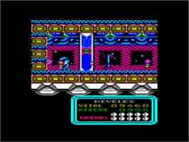 In game image of Survivor on the Amstrad CPC.