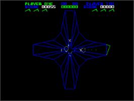 In game image of Tempest on the Amstrad CPC.