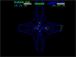 In game image of Tempest on the Amstrad CPC.