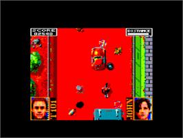 In game image of Terminator 2 - Judgment Day on the Amstrad CPC.