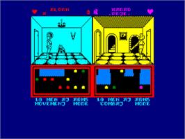 In game image of Throne of Fire on the Amstrad CPC.