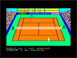 In game image of Tie Break on the Amstrad CPC.