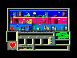 In game image of Time Trax on the Amstrad CPC.