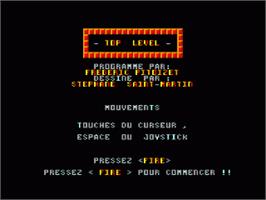 In game image of Top Level on the Amstrad CPC.