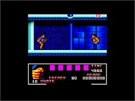 In game image of Total Recall on the Amstrad CPC.