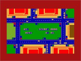 In game image of Traffic on the Amstrad CPC.