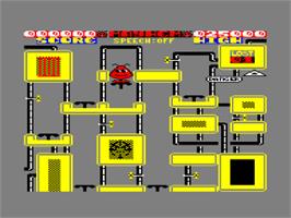 In game image of Tribble Trouble on the Amstrad CPC.