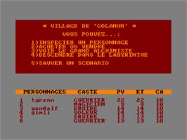 In game image of Tyrann on the Amstrad CPC.
