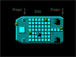 In game image of Uridium on the Amstrad CPC.