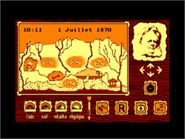 In game image of Viaje Al Centro De La Tierra on the Amstrad CPC.