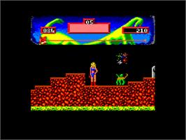 In game image of Vixen on the Amstrad CPC.