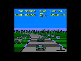 In game image of WEC Le Mans 24 on the Amstrad CPC.