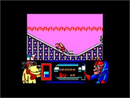 In game image of Wacky Races on the Amstrad CPC.